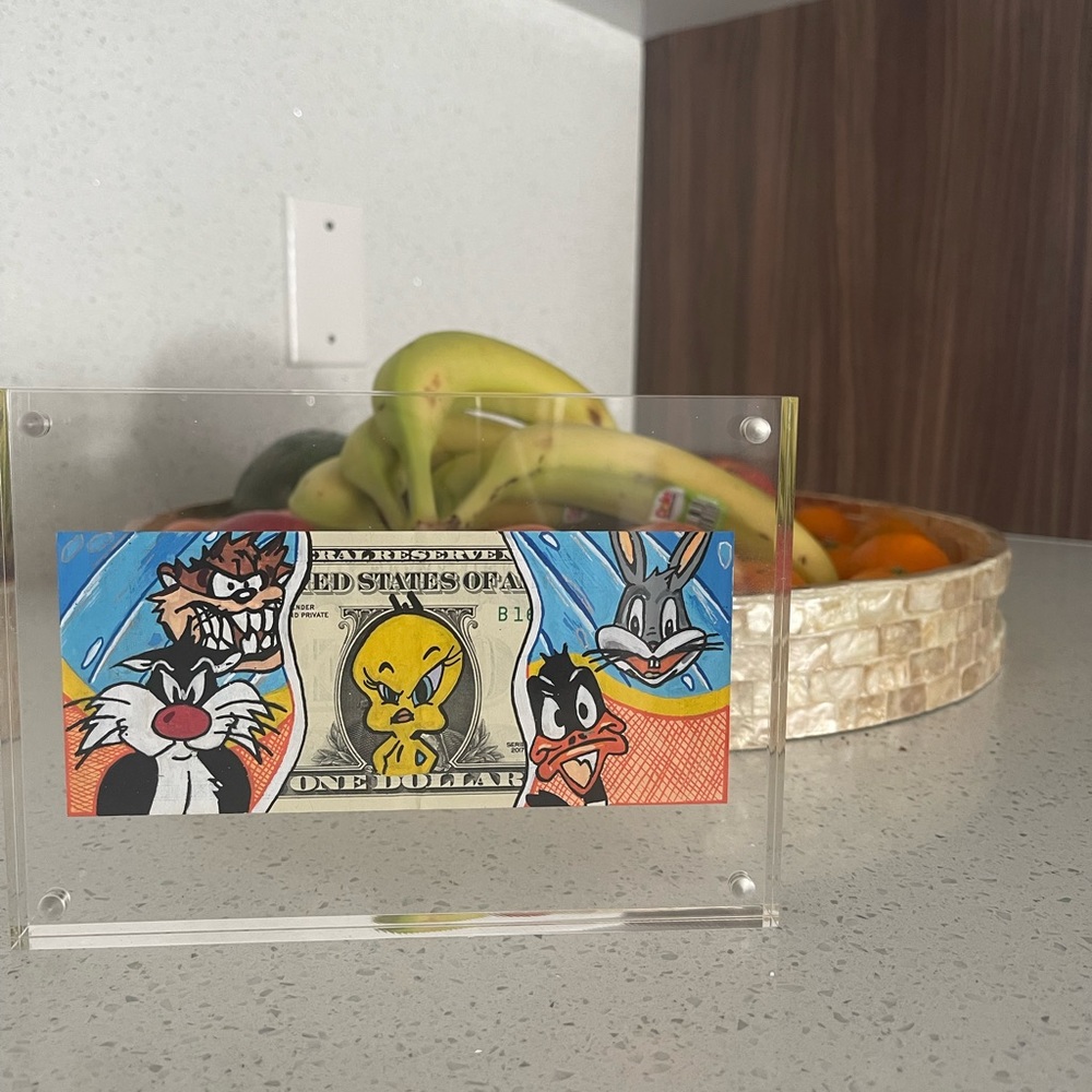 Looney Tunes artwork dollar frame